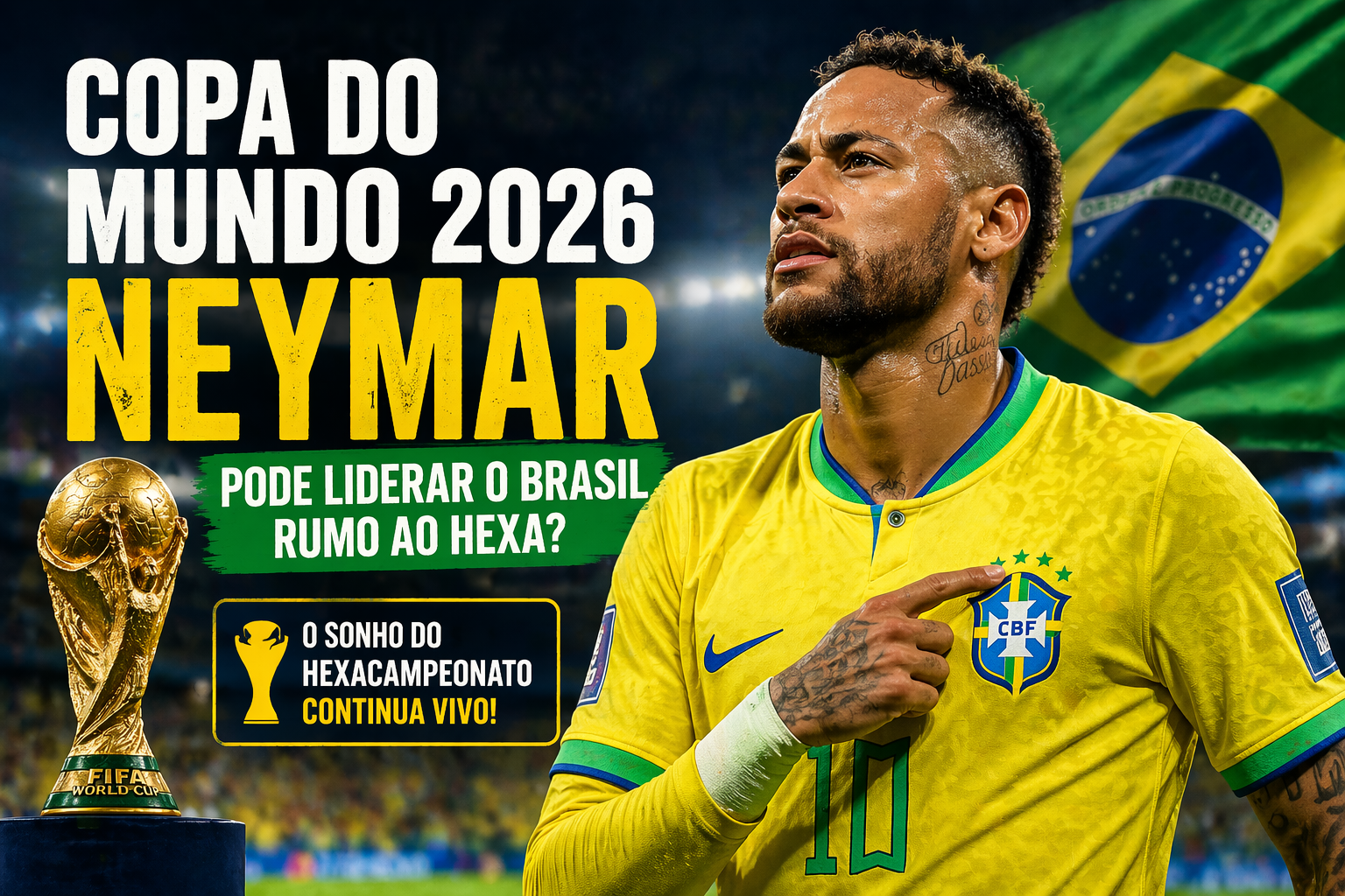 Copa do Mundo 2026: Neymar pode liderar o Brasil rumo ao hexa?