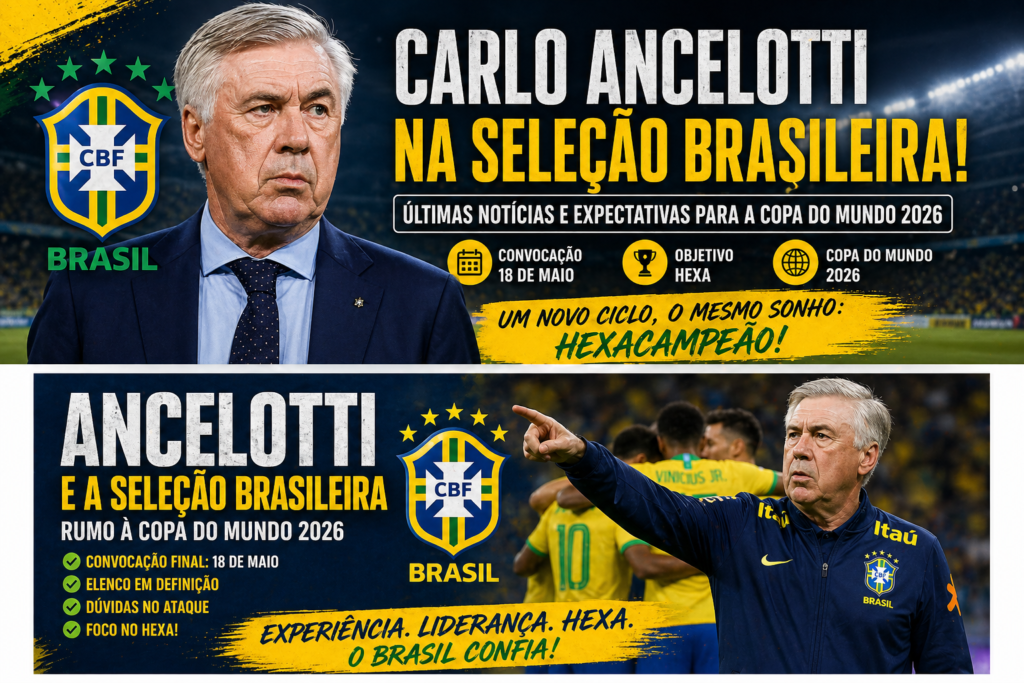 Carlo Ancelotti na Seleção Brasileira: últimas notícias, convocação e expectativa para a Copa do Mundo 2026