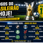 Jogos do Brasileirão hoje (26/04/2026): onde assistir ao vivo, horários e partidas