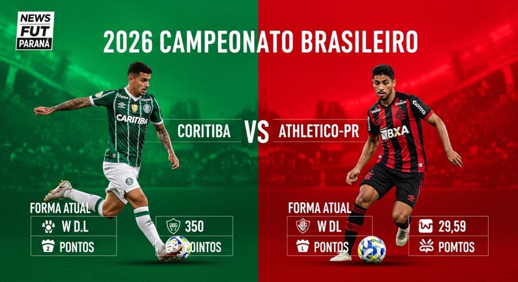News Fut Paraná: momento de Coritiba e Athletico no Brasileirão 2026
