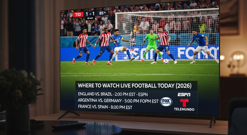 Onde Assistir Futebol Ao Vivo Hoje (2026): Jogos e Canais Atualizados