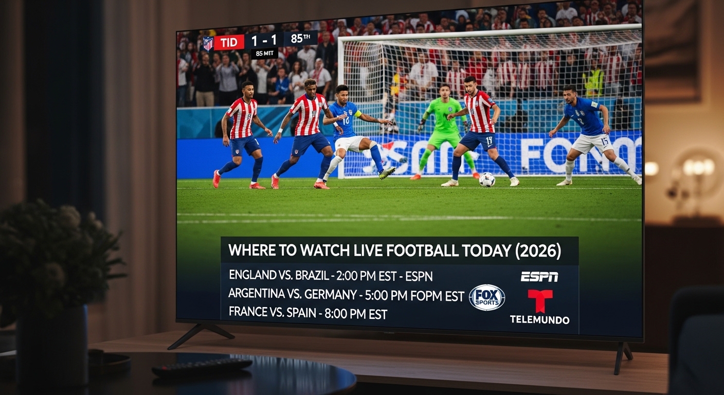 Onde Assistir Futebol Ao Vivo Hoje (2026): Jogos e Canais Atualizados