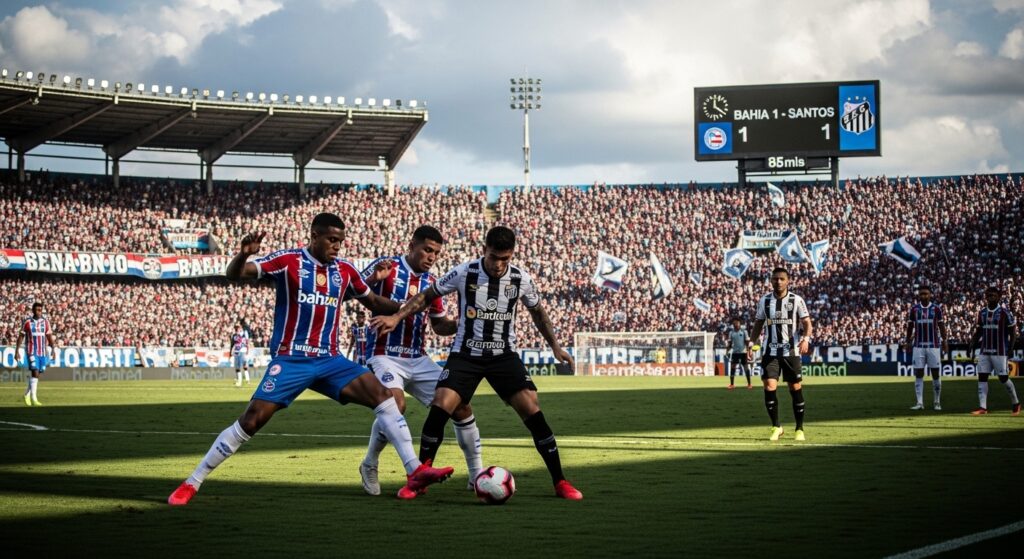 Bahia x Santos: jogo pegado e cheio de emoção do começo ao fim